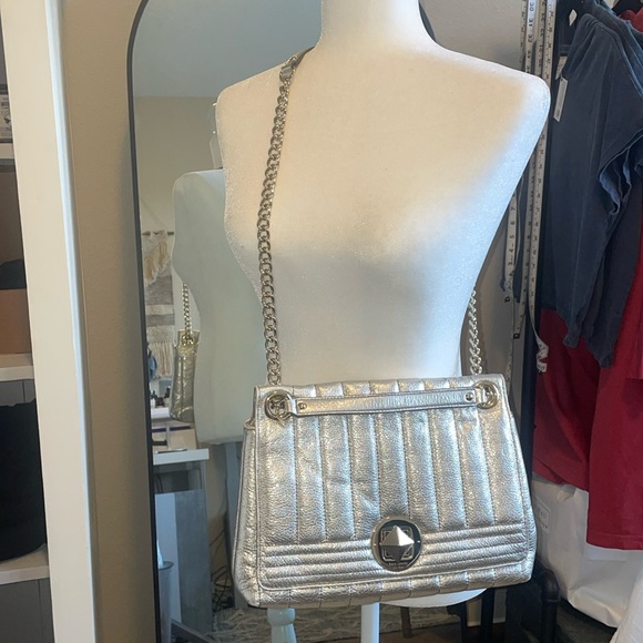 Quilted Metallic Champagne Kate Spade Purse - Picture 1 of 15